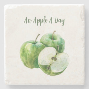 Groene Appels Fruit Stenen Onderzetter