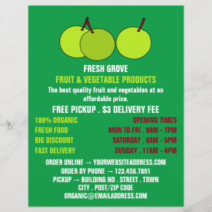 Groene appels, groenboeren Adverteren Flyer