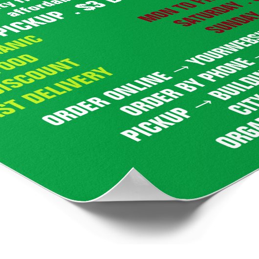 Groene appels, groenteboeren Adverteren Poster (Hoek)