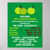 Groene appels, groenteboeren Adverteren Poster (Voorkant)
