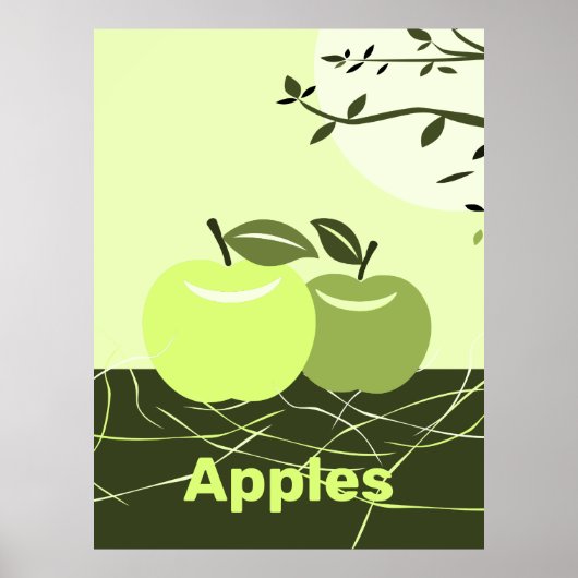Groene Appels Keuken Muur Decoratie (Voorkant)