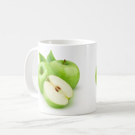 Groene appels koffiemok (Voorkant links)
