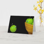 Groene appels met Eyeballen Kaart (Gele Bloem)