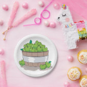 Groene appels papieren bordje (Feest)