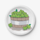 Groene appels papieren bordje (Voorkant)