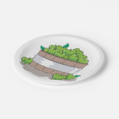 Groene appels papieren bordje (Gekanteld)