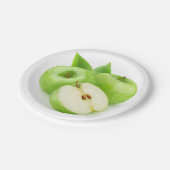 Groene appels papieren bordje (Gekanteld)
