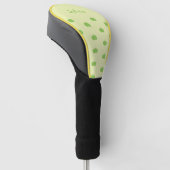 Groene appels patroon monogram golfheadcover (Schuin)