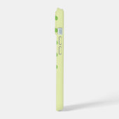 Groene appels patroon monogram iPhone 15 case (Linkerkant)