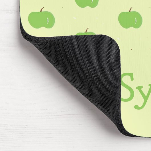 Groene appels patroon monogram muismat (Hoek)