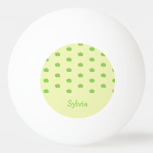 Groene appels patroon monogram pingpongbal