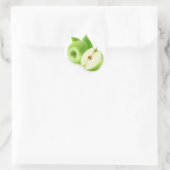 Groene appels ronde sticker (Tas)