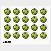 Groene appels ronde sticker (Vel)