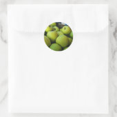 Groene appels ronde sticker (Tas)