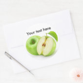 Groene appels ronde sticker (Envelop)