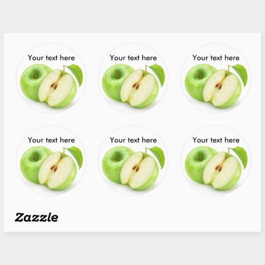 Groene appels ronde sticker (Vel)