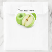 Groene appels ronde sticker (Tas)