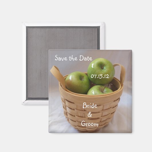 Groene appels sparen de Datum Magneet (Voorkant / Achterkant)