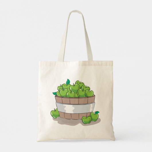 Groene appels tote bag (Achterkant)