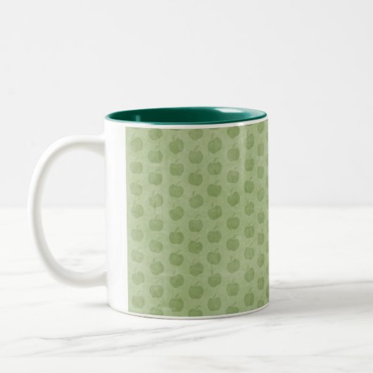 Groene appels tweekleurige koffiemok (Links)
