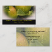 Groene appels, vers, met een dunne rand visitekaartje (Voorkant / Achterkant)