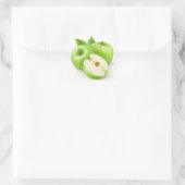 Groene appels vierkante sticker (Tas)