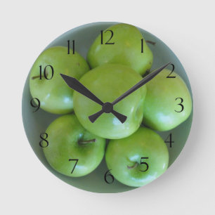 Groene appels wandklok