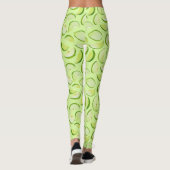 Groene Appelschijf Patroon Leggings (Achterkant)