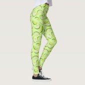 Groene Appelschijf Patroon Leggings (Rechts)