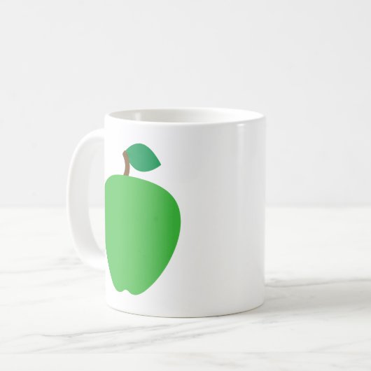 groene appelvrucht koffiemok (Voorkant links)