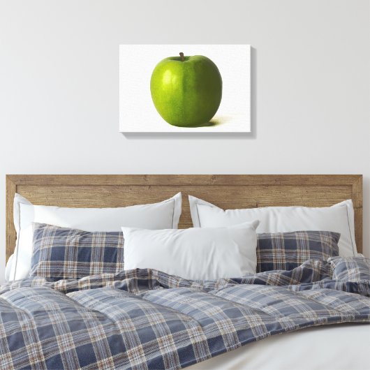 Groene Apple 16.50x11 (41.25x27.5cm) waccnm Canvas Afdruk (Insitu (Slaapkamer))