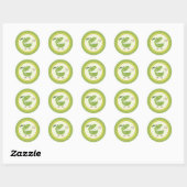 Groene Apple Baby Carriage Envelope / Favor Sticke Ronde Sticker (Vel)
