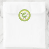 Groene Apple Baby Carriage Envelope / Favor Sticke Ronde Sticker (Tas)