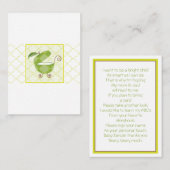 Groene Apple Baby Carriage | Neem een boek mee Informatiekaartje (Voorkant / Achterkant)
