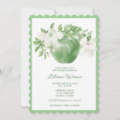 Groene Apple Baby Douche Uitnodigingen (Voorkant)