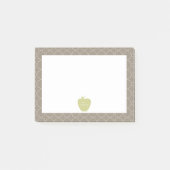 Groene Apple Brown Quatrefoil-leraar Post-it® Notes (Voorkant)