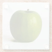 Groene Apple coastercnm Glazen Onderzetter (Achterkant)