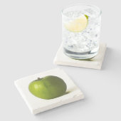 Groene Apple coastercnm Stenen Onderzetter (Zijkant)