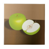 Groene Apple en een half leven Tegeltje (Voorkant)