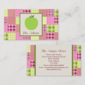 Groene Apple en Madras Geïnspireerde speleraar Visitekaartje (Voorkant / Achterkant)