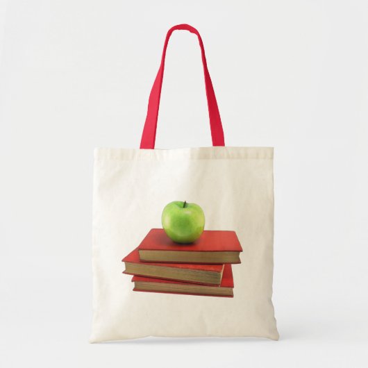 Groene Apple- en Rode Boekzakken Tas Canvas (Voorkant)