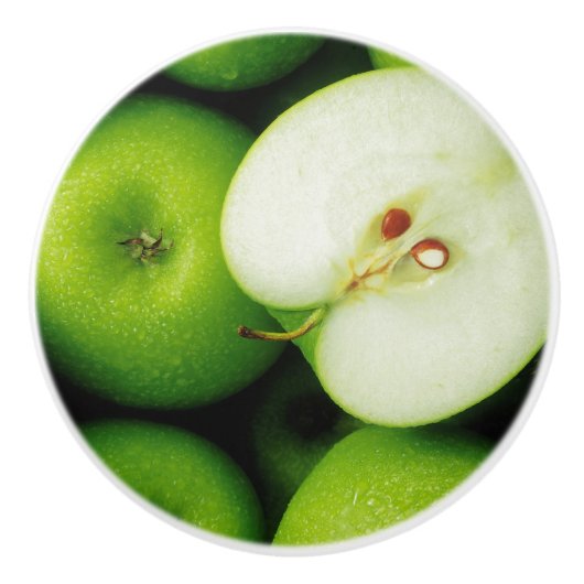 Groene Apple Kitchen Cabinet of Drawer Knob Pull Keramische Knop (Voorkant)