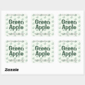 Groene Apple Patroon Patroonsoy kaarsen Labels (Vel)