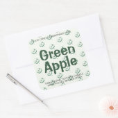 Groene Apple Patroon Patroonsoy kaarsen Labels (Envelop)
