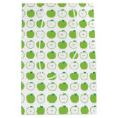 Groene Apple Pattern Gift Bag Medium Cadeauzakje (Voorkant)