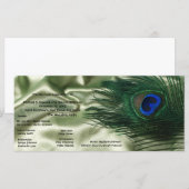 Groene Apple Peacock Sill Life Wedding Program Programmakaart (Voorkant / Achterkant)