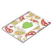 Groene Apple Pink & Groene Paisley Teacher Noteboo Notitieboek (Linkerzijde)