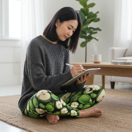 Groene Apple Print Leggings