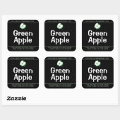 Groene Apple Schattige Symbool Sojakaarsen Labels  (Vel)