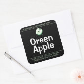 Groene Apple Schattige Symbool Sojakaarsen Labels  (Envelop)